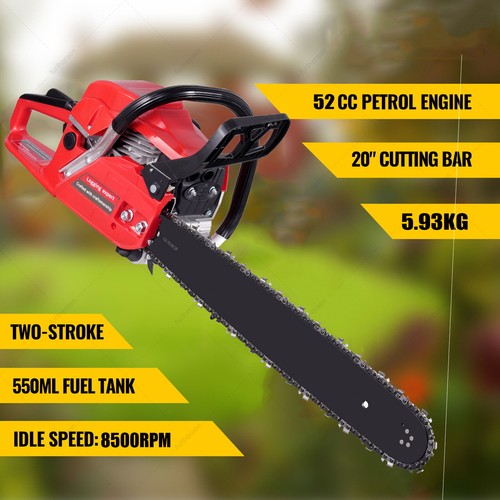Petrol chainsaw 52cc 2kw 2 - petrol, 4.2kw